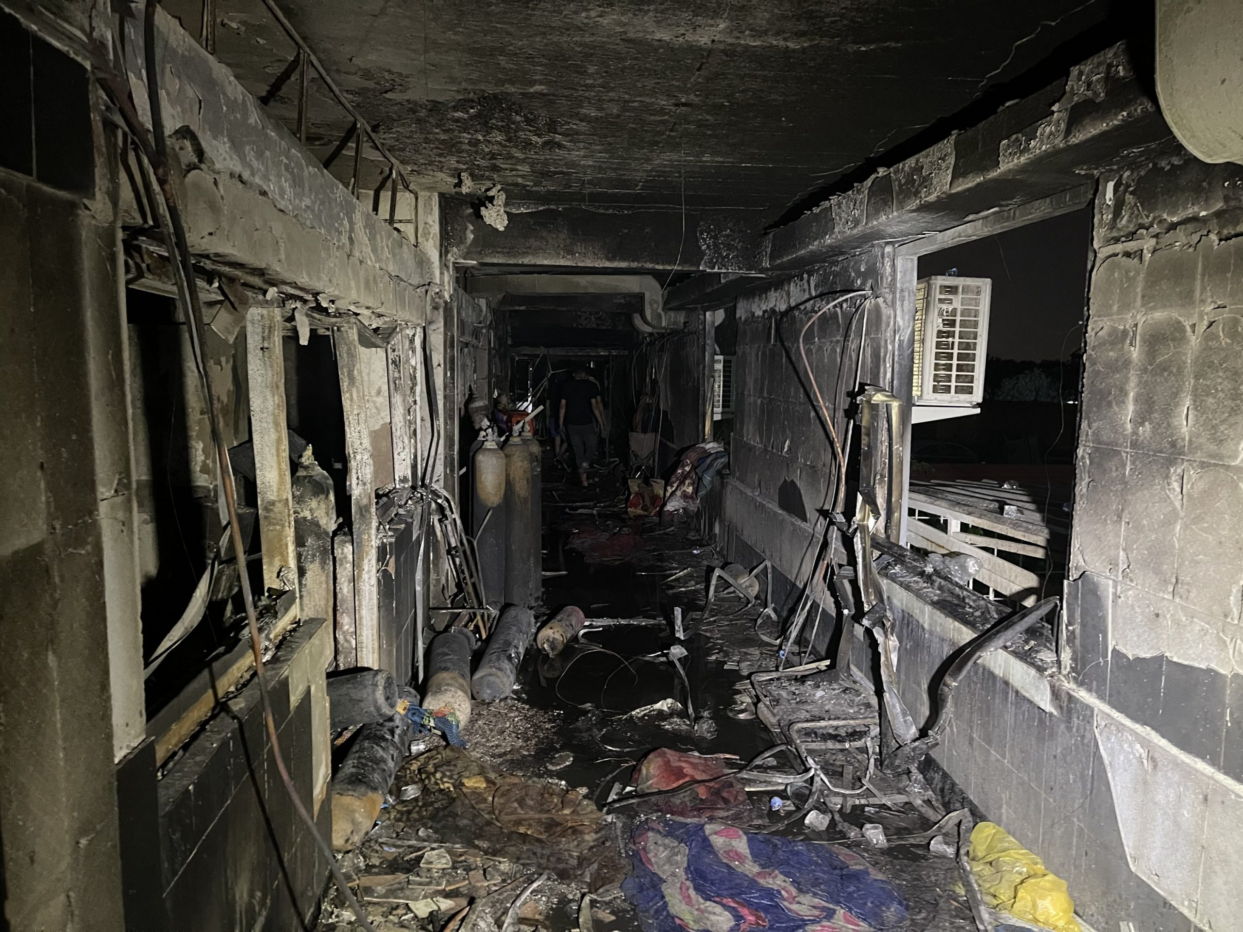 Covid hospital fire iraq