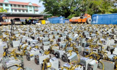 Malaysian authorities have seized 1,069 bitcoin mining rigs