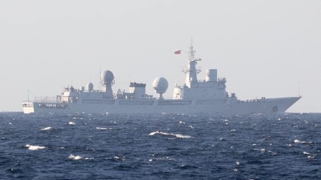 The Chinese spy ship spotted off the coast of Australia.