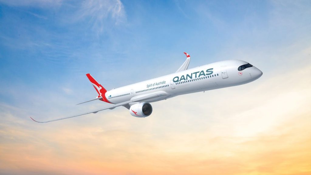 A Qantas 787 Dreamliner
