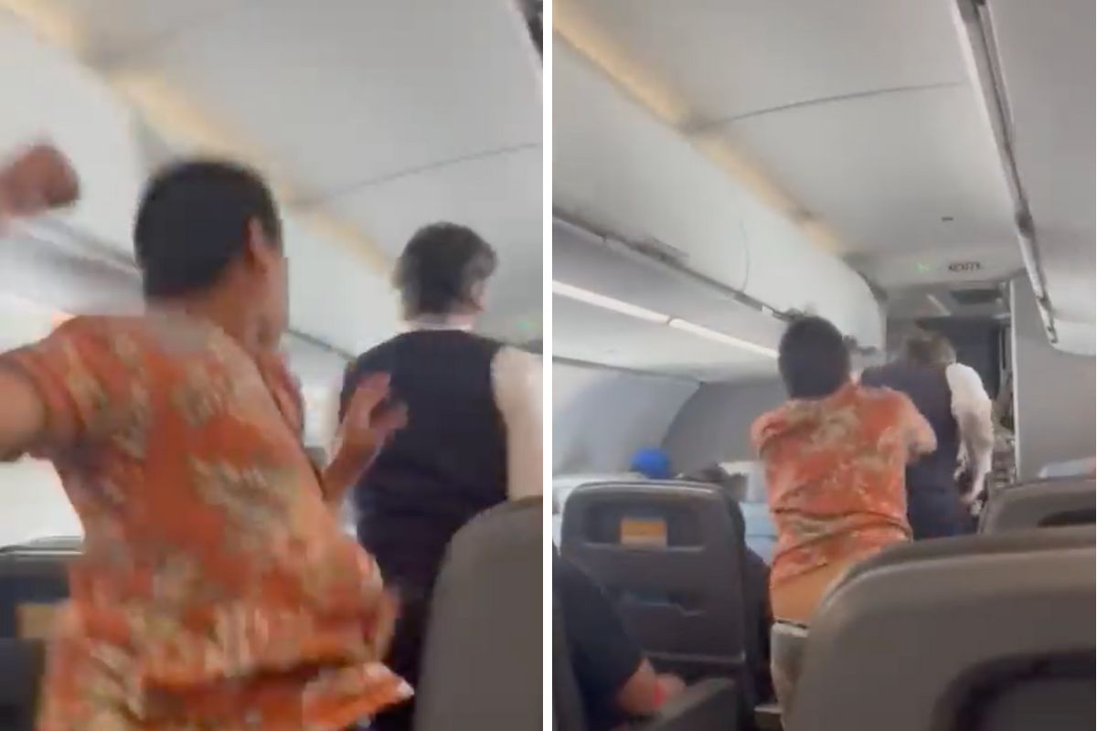 Airline horror as a passenger punches flight attendant