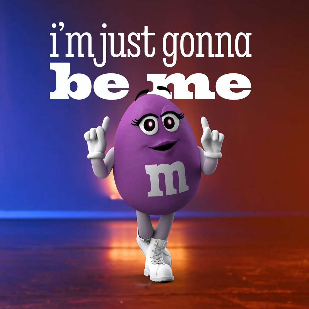M&M's have a new spokescandy - Purple - representing acceptance