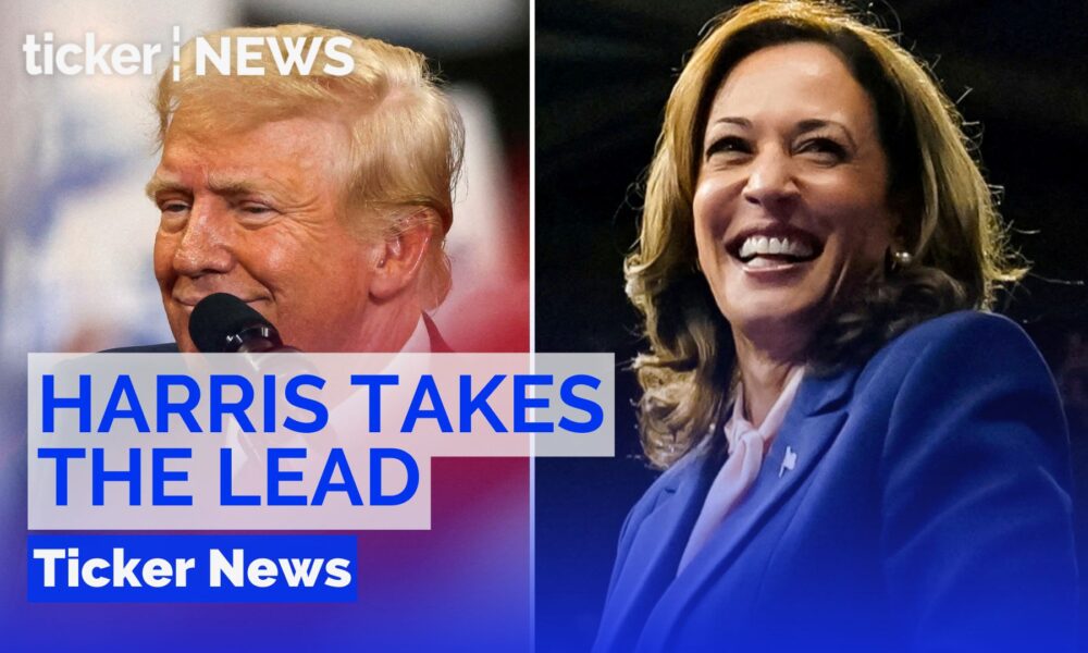 New U.S. polls data shows Harris taking the lead over Trump