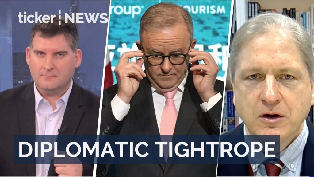 PM Albanese visits China to restore trade ties amid rising US tensions and tariff fears from Trump's administration.