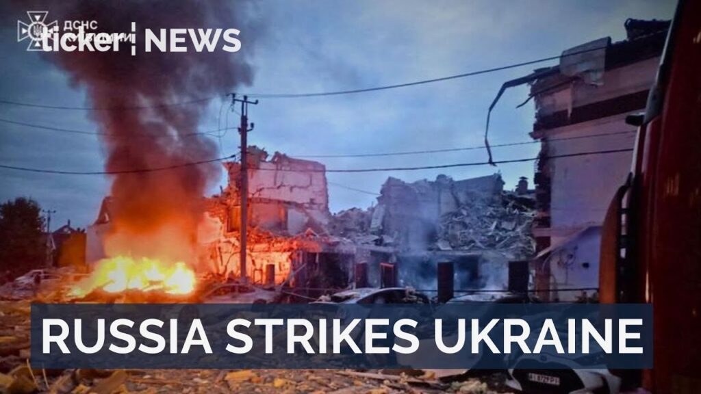 Russia launched a massive drone and missile attack on Ukraine, killing four and injuring dozens amid extensive air defenses.