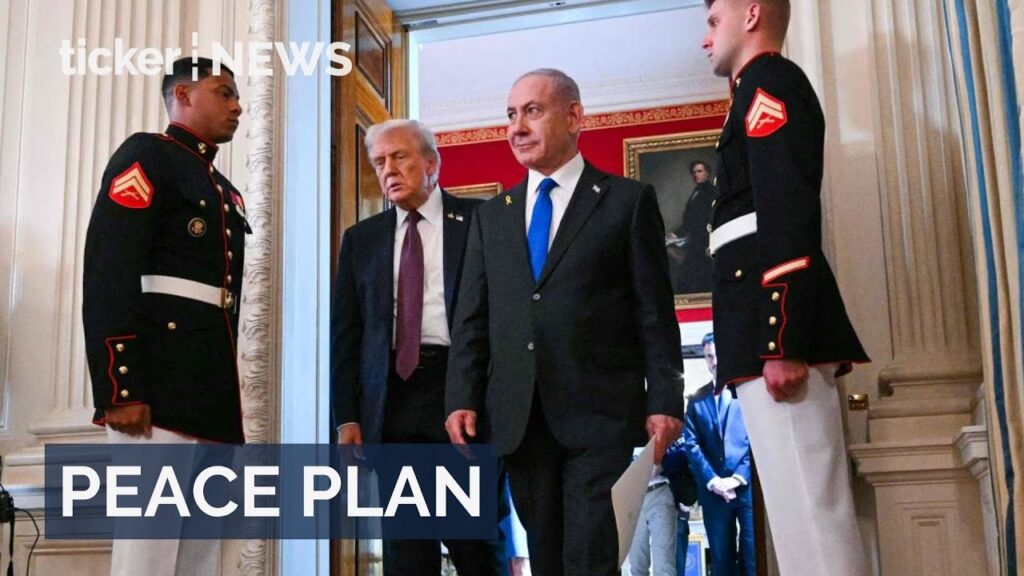 Trump reveals a 20-point plan to end Gaza conflict, including hostages' release, economic initiatives, and Palestinian statehood prospect.
