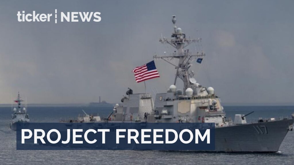 Trump's operation to secure the Strait of Hormuz faces tensions after Iranian strikes on vessels and a UAE oil port.
