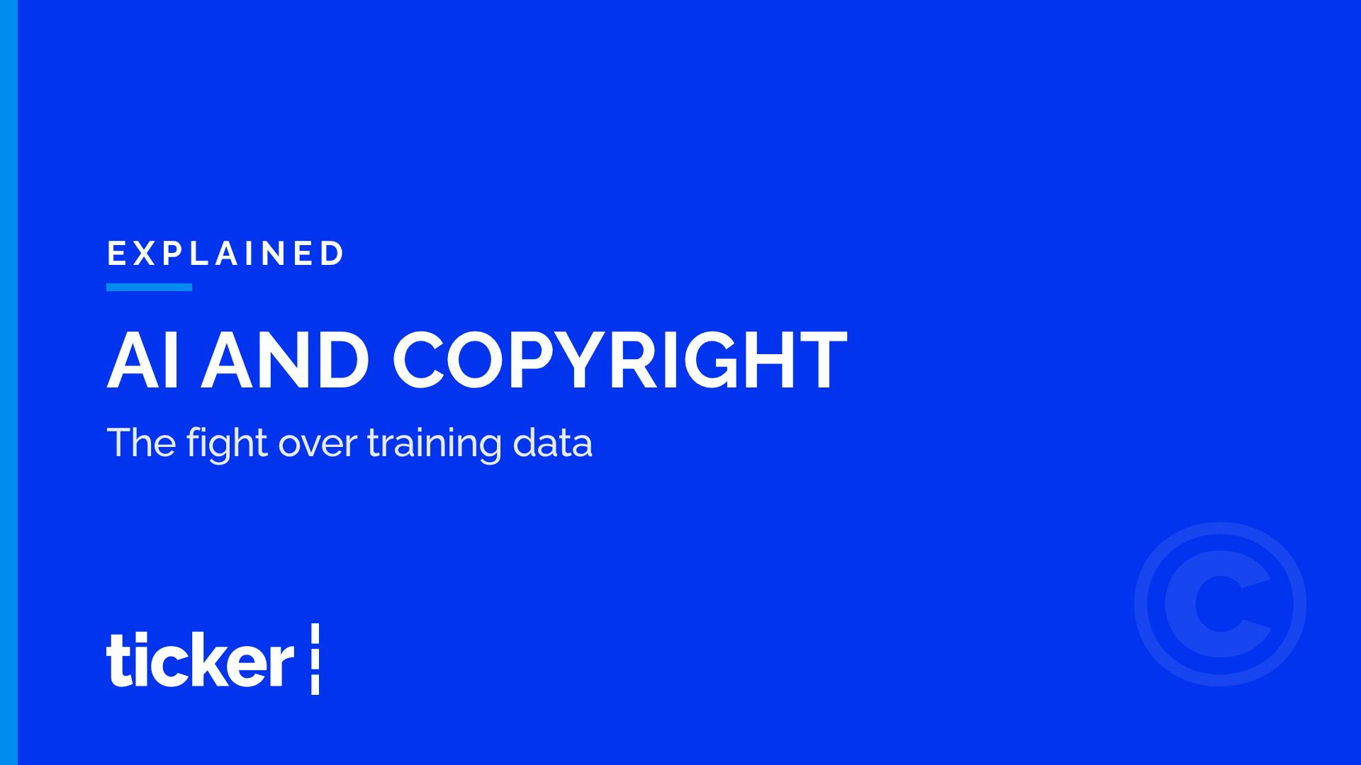 Explained: AI and copyright, and the fight over training data