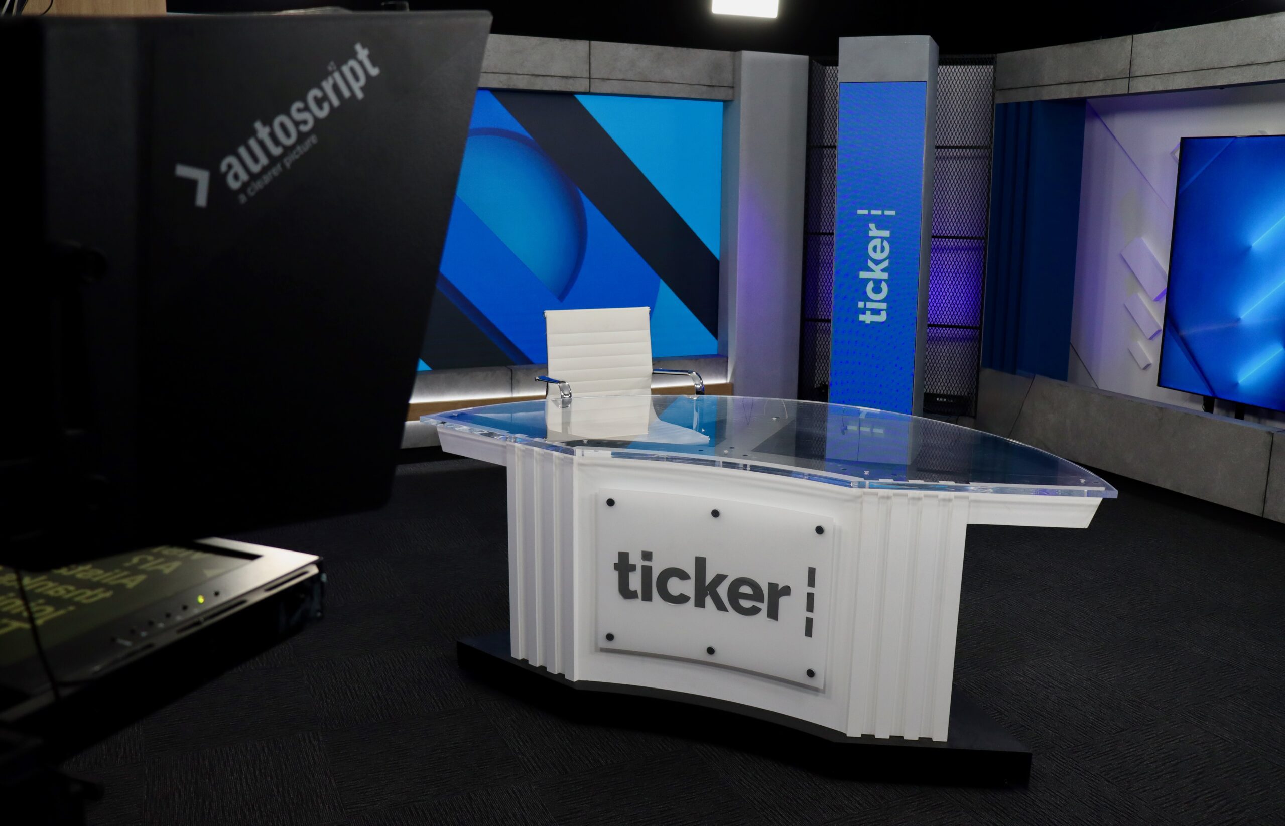 Ticker's broadcast studio in Melbourne