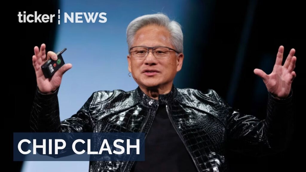 Nvidia's Jensen Huang urges US lawmakers to ease AI regulations to maintain global competitiveness in technology.
