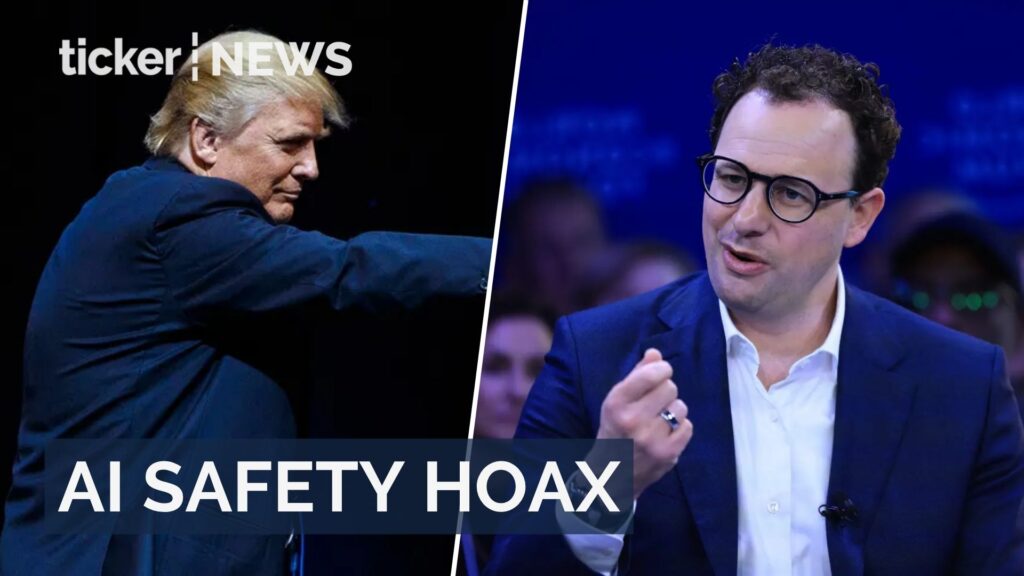 Trump dismisses AI safety concerns as a hoax, attacking Anthropic CEO Amodei for promoting a China-conspiracy narrative.