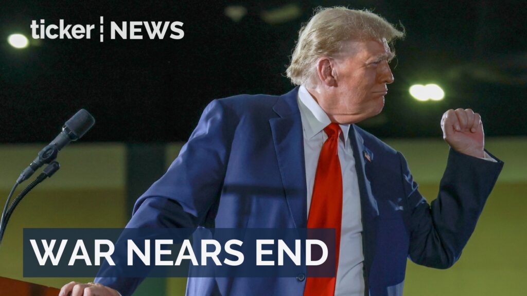 Trump announces U.S. victory in Iran conflict, negotiations progressing on Strait of Hormuz and potential easing of sanctions.