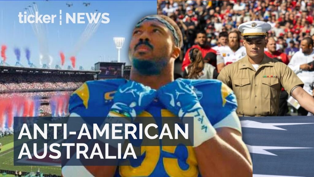 Tim Harcourt highlights Australia’s mixed feelings towards America despite the NFL’s temporary pro-American embrace during Melbourne's showcase.