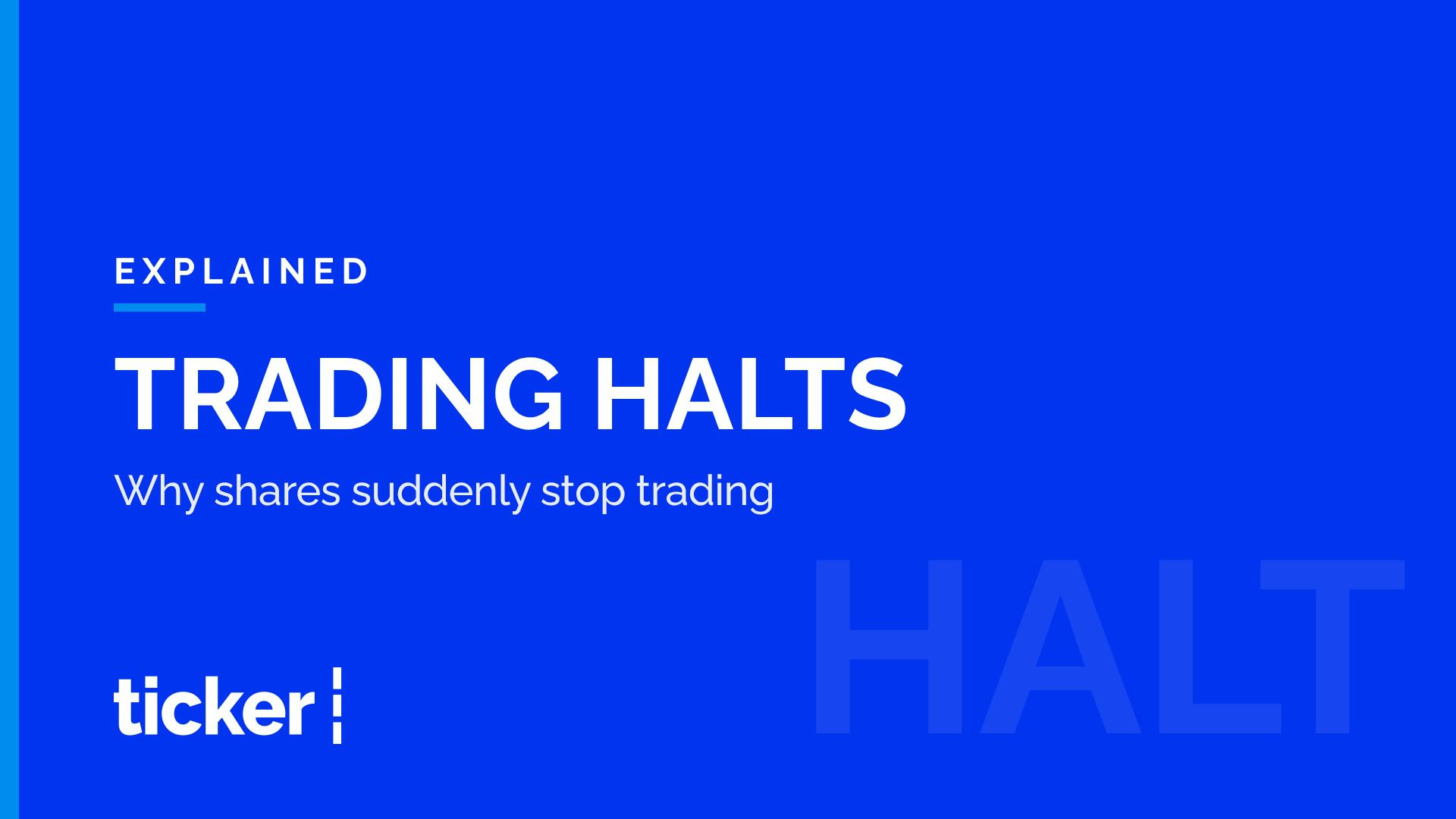 Explained: What a trading halt is on the ASX