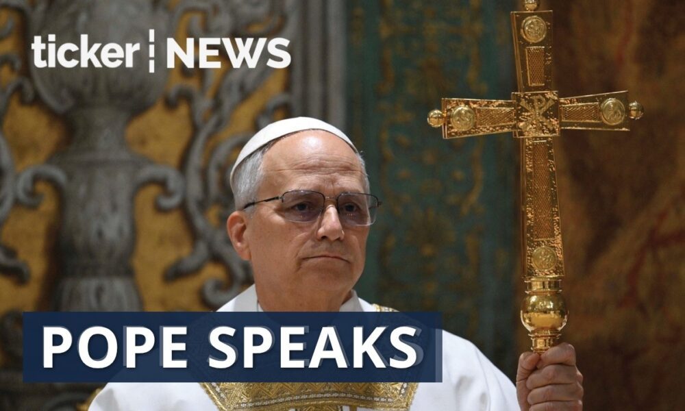 Pope Leo XIV speaks after cancer surgery